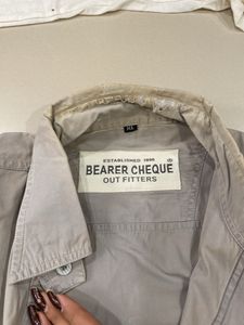 Men's Light Grey Button-Up Shirt