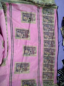 Pink Printed Saree