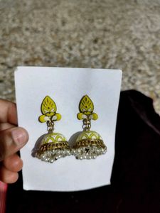 Boho Oxidized Silver Jhumka Earrings