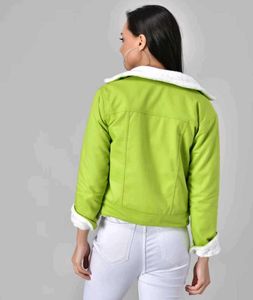 Green Sherpa Lined Jacket 🍀