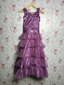 Beautiful Purple Flower Girl Dress