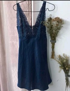 lacey satin dress