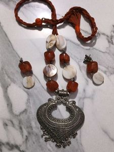 Bohemian Heart Pendant Necklace Set