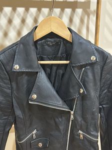 Black Faux Leather Biker Jacket