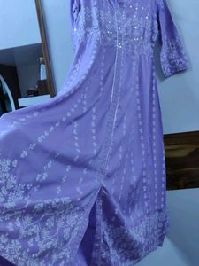 40 Size -l Lavender Anarkali Set