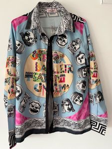 Unique Graphic Print Button-Up Shirt