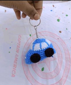 🚗 Handmade Crochet Car Keychain 😍