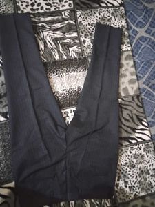 Men's Charcoal Striped Trousers