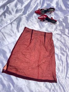 Sheer Red Skirt