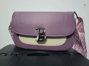 Stylish Lavender and Cream Crossbody Bag
