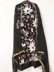 Embellished Black dress material