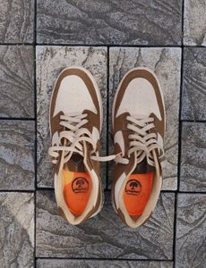 Stylish Brown & White Sneakers