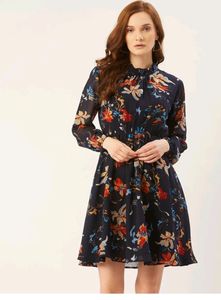 Floral Print Mini 👗 Dress