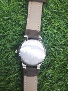 Brown Leather Strap Compass Watch