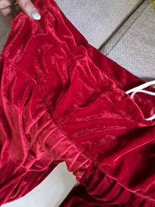 Red Velvet Patiala salwar