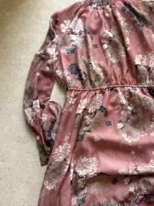 Pink Asymmetrical Ruffle Dress
