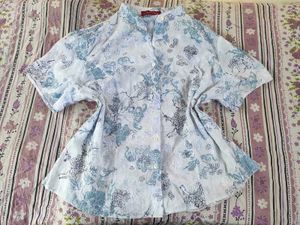 Boho Floral Print Short Sleeve Shirt