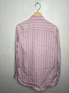 Men's Pink Striped Button-Down Shirt
