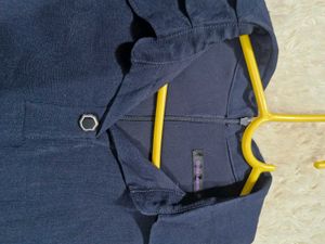 Navy Blue Long Sleeve Tunic Top