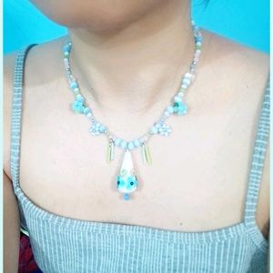 Handmade Pastel Glass Bead Necklace
