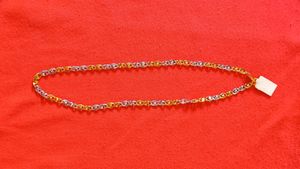 Gold Plated Chain for Men, Women & Girls (HALF-GOLD-SILVER-03)