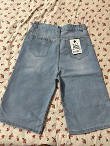 Light Wash Wide Leg Denim Culottes