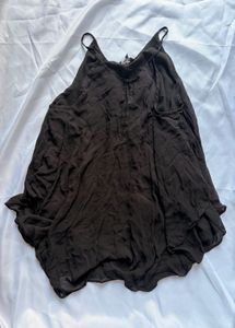 inported Flowy black Spaghetti Strap Top