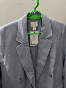 Light Blue Double-Breasted Blazer