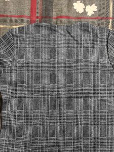 Chic Grey Textured Square Neck Top