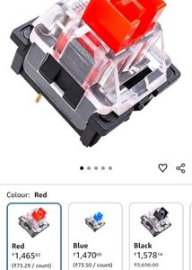 Red Mechanical Keyboard Switches - 3 pin switch