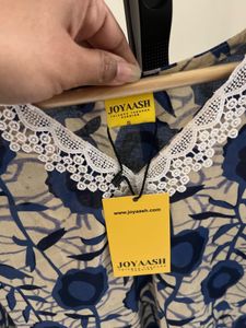 Blue Floral Print Kurta