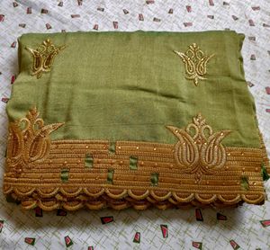 Olive Green Saree