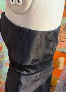 Elegant Black Strapless Peplum Dress