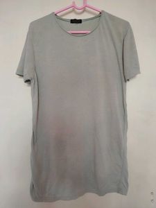 womens Grey Basic T-Shirt
