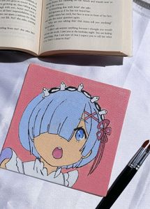 Rem Anime Painting on Canvas