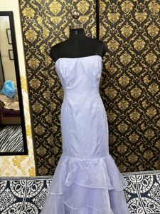Lavender Ruffle Mermaid Gown