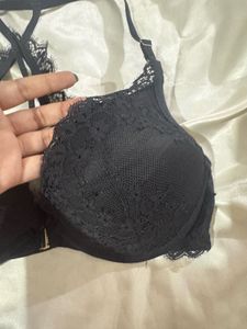 Lace Trim Racerback Bra