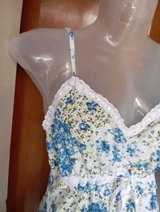 Floral Cami Top with Lace Trim