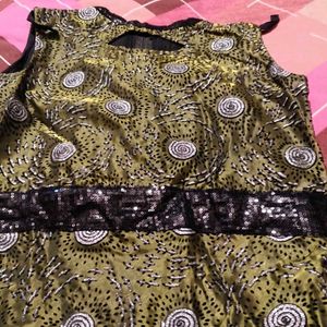 Elegant Peacock Print Gown
