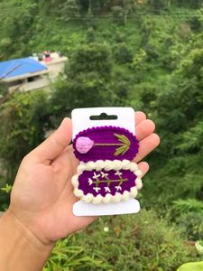 Handmade Crochet Hair Clips Set ☺️