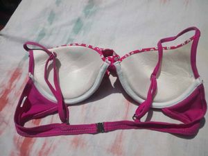 Hot Pink Polka Dot Bikini Top