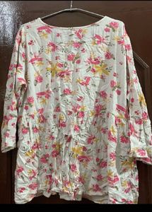 Floral Print Kurta Top