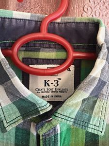 Men's Green Plaid Long Sleeve Shirt