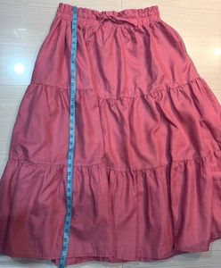 Tiered Maxi Skirt - Rose Pink