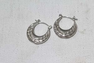 Anti tarnish Silver Tone Hoop Earrings