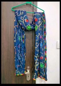Multicolored Printed Duppta