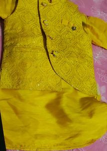 Yellow Sequined Kurta