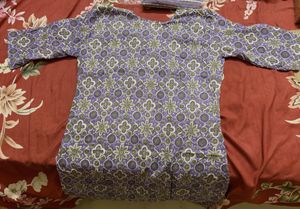 Beautiful Lavender Floral Print Kurta Set “M”