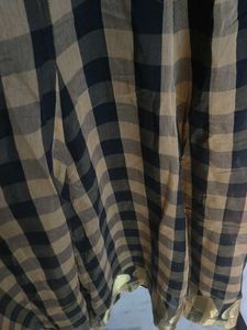Stylish Checked Kurta with Sheer Sleeves