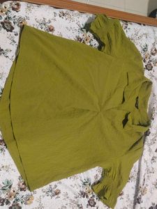 Olive Green Textured Top